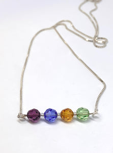 Mother's Family Necklace with Swarovski Birthstones - Lively Accents
