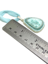 Load image into Gallery viewer, Larimar Bead Embroidered Pendant - Lively Accents
