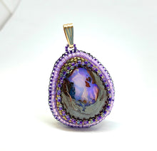 Load image into Gallery viewer, Purple Boulder Opal Bead Embroidered Pendant - Lively Accents