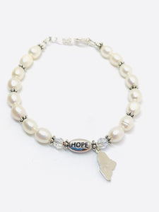 Freshwater Pearl Hope for Maine Bracelet - Lively Accents