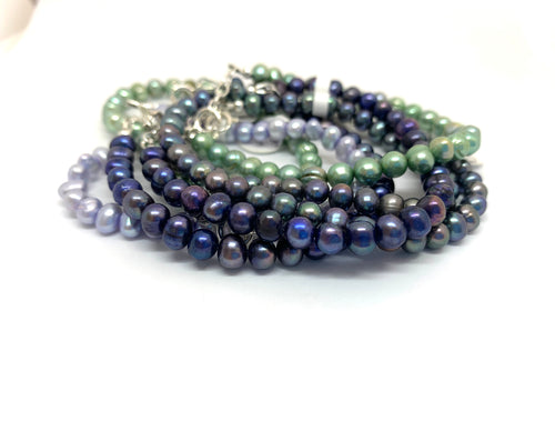 Freshwater Pearl Bracelet with Sterling Silver Adjustable Chain - Lively Accents