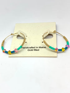 Summer Fun Hoop Earrings - Lively Accents
