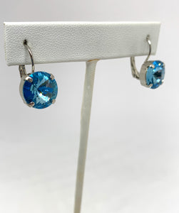 March-Aquamarine Rivoli Swarovski Crystal Earrings and Necklace Set - Lively Accents