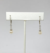Load image into Gallery viewer, Birthstone and Pearl Leverback Earrings - Lively Accents