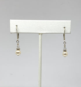 Birthstone and Pearl Leverback Earrings - Lively Accents