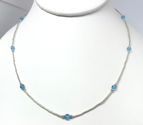 Birthstone Liquid Silver Necklace - Lively Accents