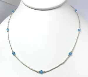 Birthstone Liquid Silver Necklace - Lively Accents