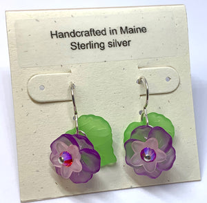 Lucite Flower Earrings - Lively Accents