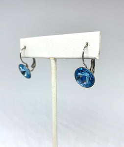 Birthstone Swarovski Large Leverback Earrings - Lively Accents