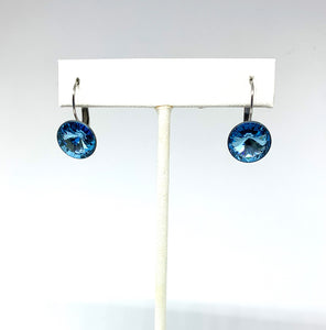 Birthstone Swarovski Large Leverback Earrings - Lively Accents