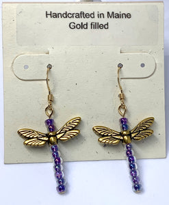 Dragonfly Beaded Earrings - Lively Accents