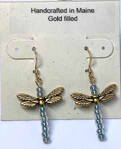 Dragonfly Beaded Earrings - Lively Accents