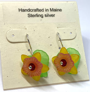 Lucite Flower Earrings - Lively Accents