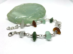 Sea Glass Linked Bracelet - Lively Accents