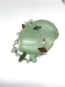 Sea Glass Linked Bracelet - Lively Accents