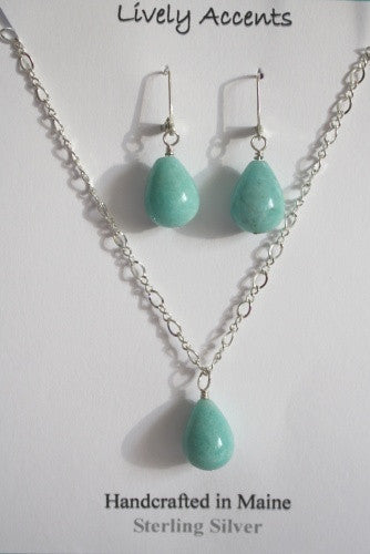 Amazonite Necklace and Earring Set - Lively Accents