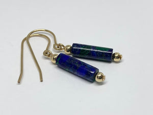 Gemstone Tube Earrings - Lively Accents