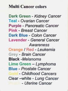 Multi Color Cancer Bracelet - Lively Accents