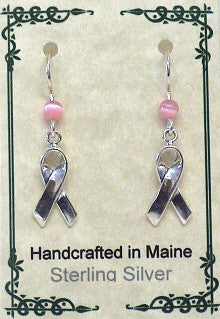Sterling Silver Cancer Awareness Earring - Lively Accents