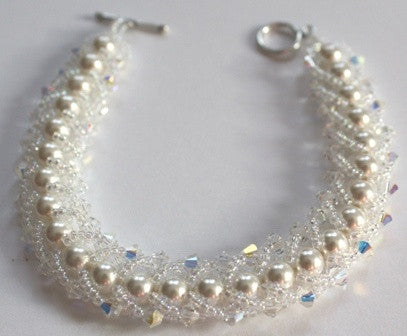 Pearl and Crystal Bracelet - Lively Accents