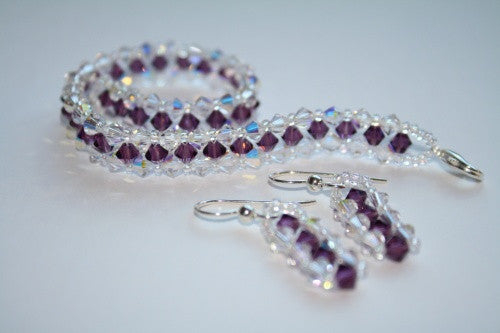 Swarovski Tennis Bracelet with a Twist/Set - Lively Accents