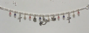 Sterling Silver Religious Charm Bracelet - Lively Accents