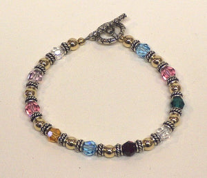 Family Bracelet with Swarovski crystals - Lively Accents
