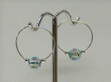 Load image into Gallery viewer, Glass Foil Hoop Earrings - Lively Accents