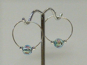 Glass Foil Hoop Earrings - Lively Accents