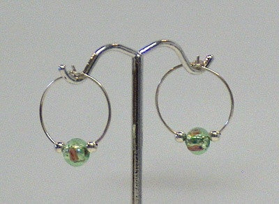 Glass Foil Hoop Earrings - Lively Accents