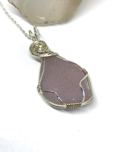 Lavender Sea Glass Pendant - Lively Accents