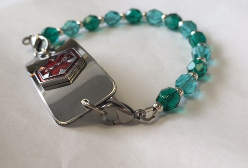 medical alert bracelet teal