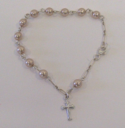 Mother of Pearl Gold Rosary – Rosaries and Chaplets by Sue Anna Mary