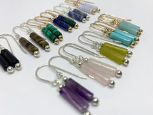 Load image into Gallery viewer, Gemstone Tube Earrings - Lively Accents